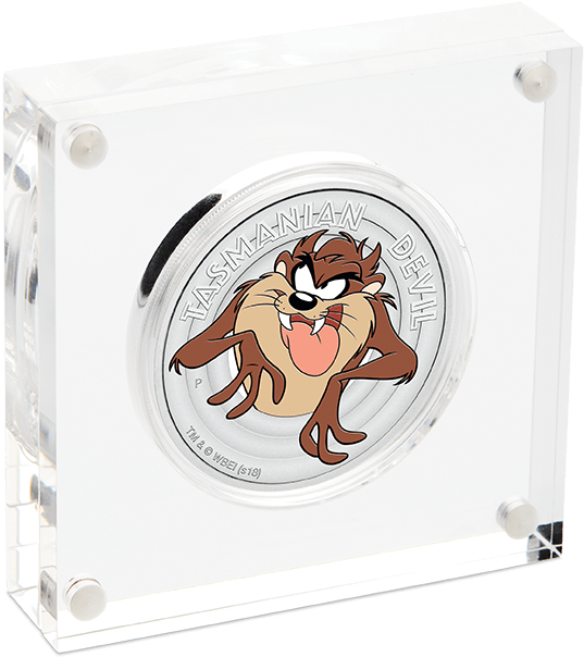 Coins Australia 2018 Looney Tunes 12oz Tasmania Devil - Tweety Bird And Tasmanian Devil Clipart (629x675), Png Download