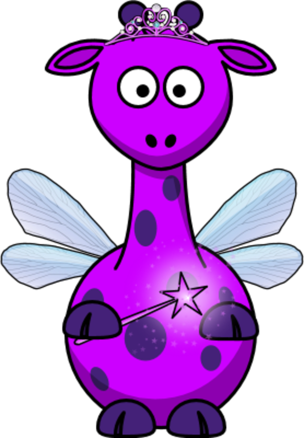 Fairy - Purple Giraffe Clip Art - Png Download (600x863), Png Download