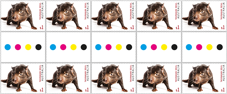 Gutter Strip 10 Australian Fauna $1 Tasmanian Devil Clipart (800x600), Png Download