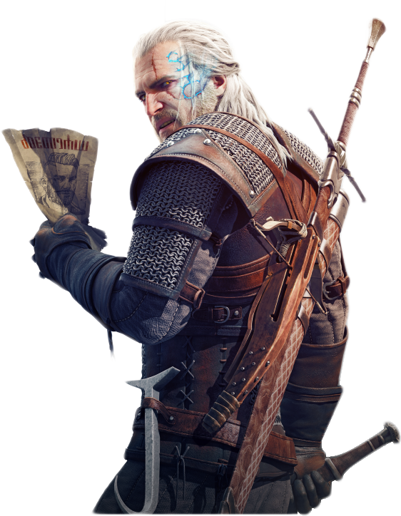 Witcher Geralt Of Rivia - Geralt Hearts Of Stone Clipart (562x724), Png Download