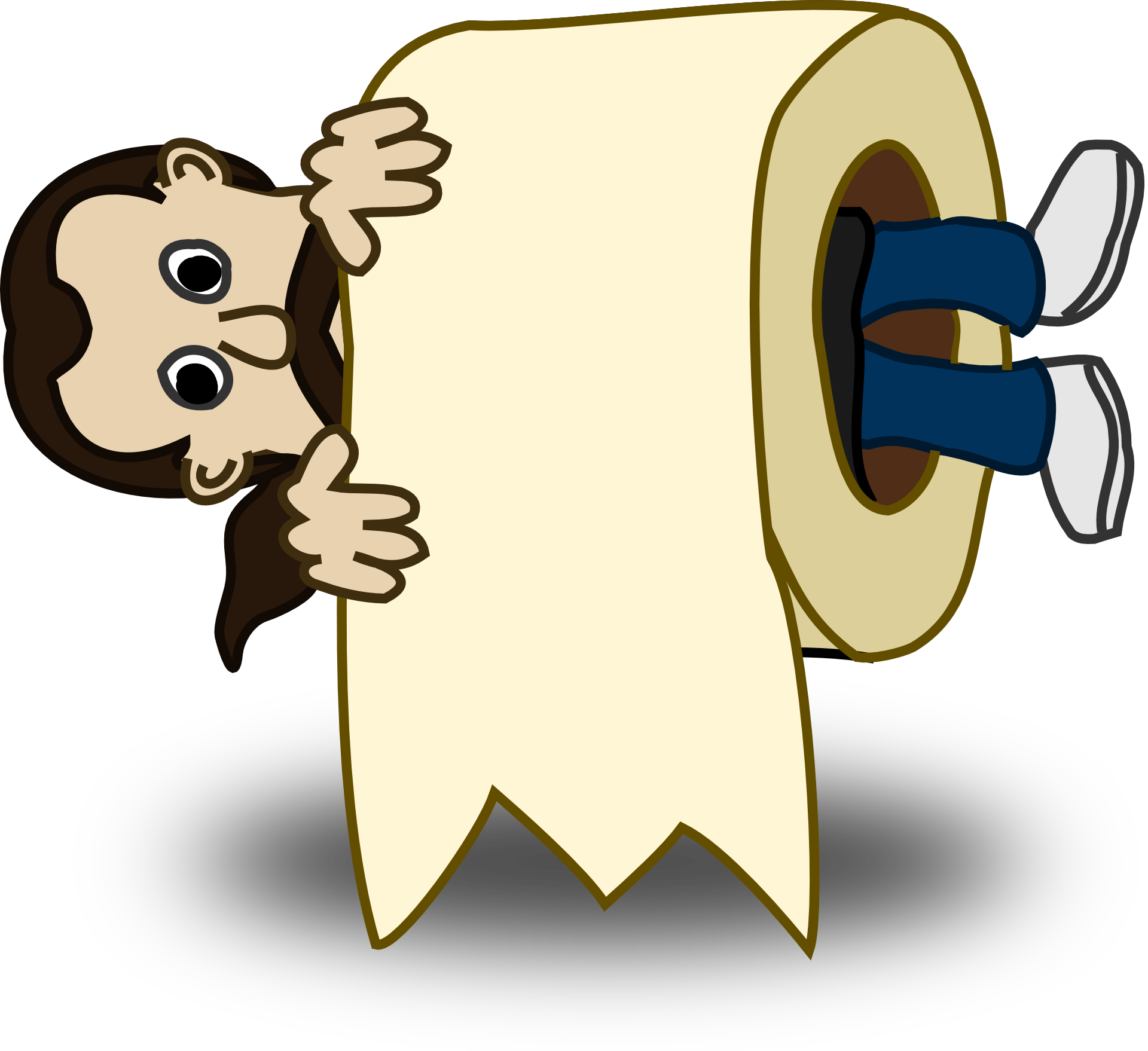 Toilet Roll Paper Man Rolled - Man In A Roll Clipart (1920x1758), Png Download