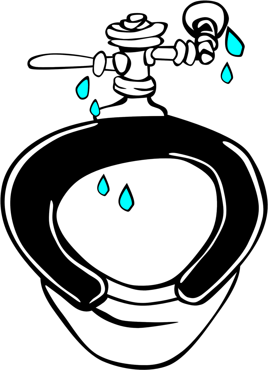 Leaking Toilet - Toilet Clip Art - Png Download (958x1283), Png Download