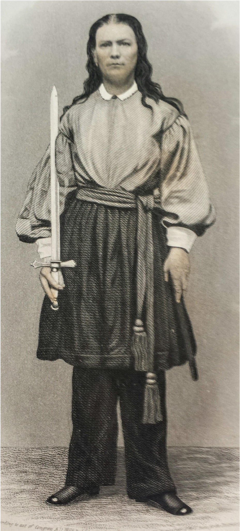 Fine 1866 Engraving Of Kady Brownell In Uniform ~ Female - Women Dressed As Men In The Revolutionary War Clipart (2048x2048), Png Download