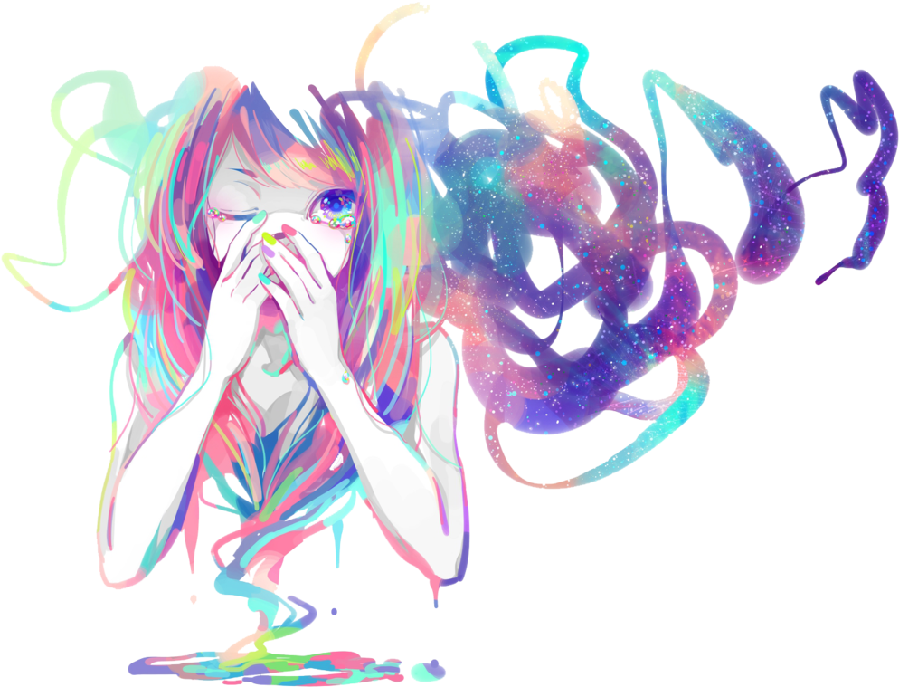Release My Soul - Pastel Color Anime Girl Clipart (1022x782), Png Download