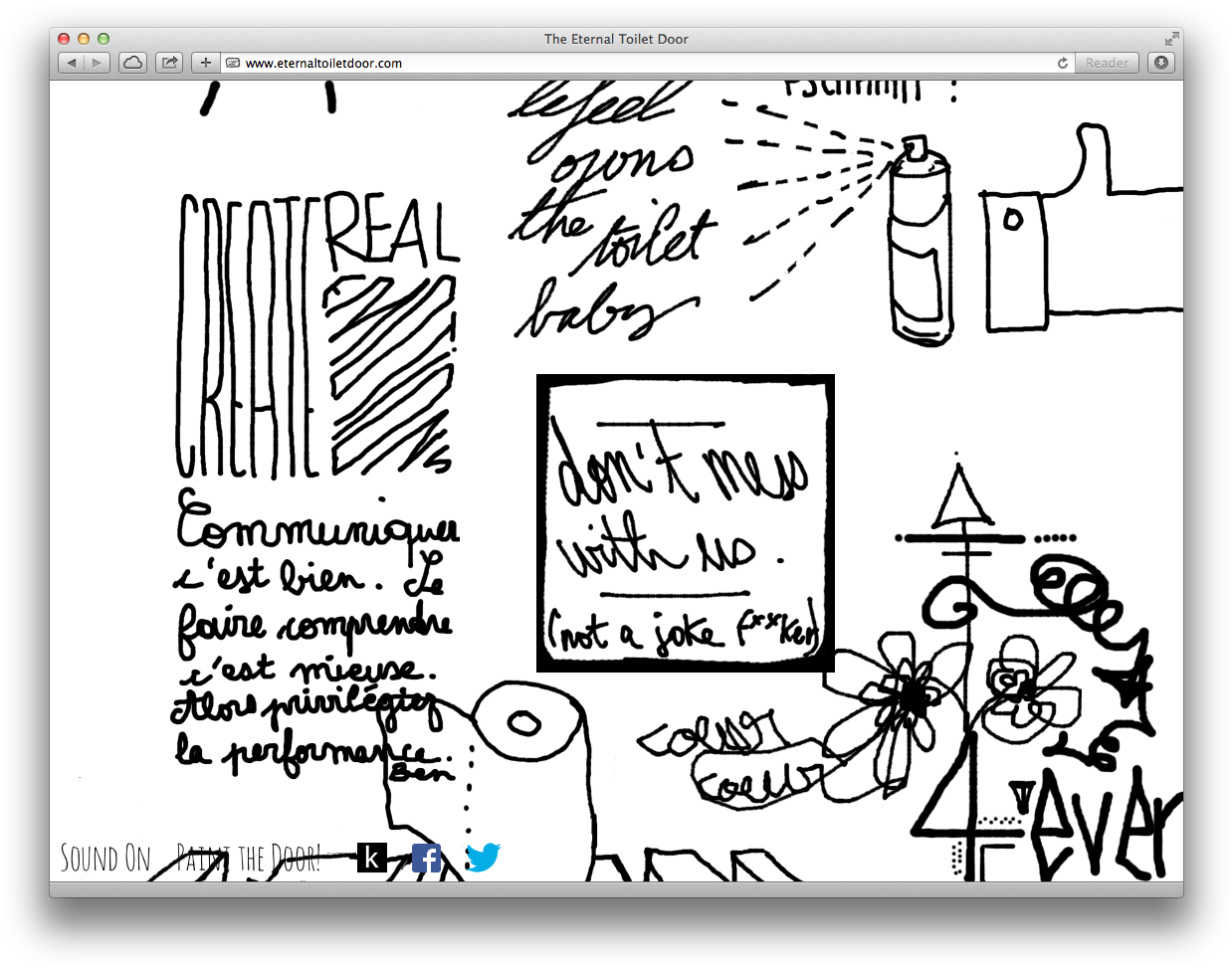 The Eternal Toilet Door Is The World's Potentially - Cartoon Clipart (1253x988), Png Download