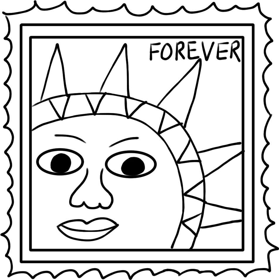 Vector Stamp - Postage Stamp Clip Art Black And White - Png Download (1024x1024), Png Download