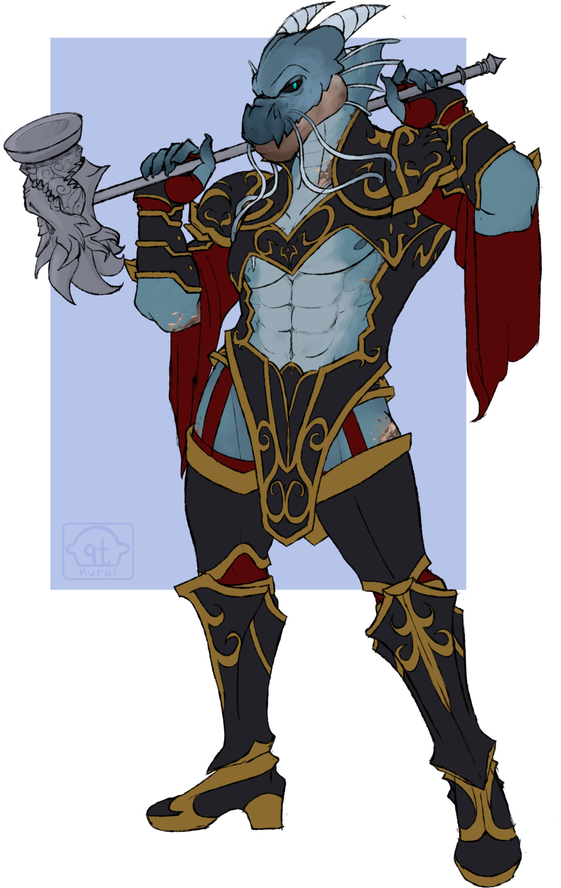 Here's A Commission For @owlmessages Of Their Goliath - Breastplate Clipart (1280x1859), Png Download