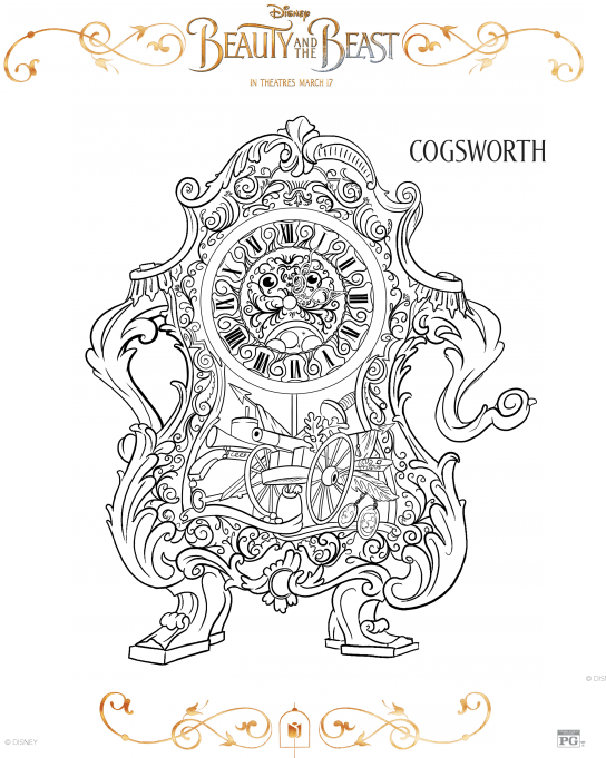 Beauty And The Beast Coloring Page- - Belle Emma Watson Coloring Pages Clipart (559x724), Png Download