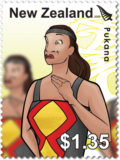Single Stamp - New Zealand Maori Stamp 2006 Clipart (600x600), Png Download