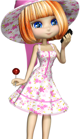Little Girl Clipart Transparent Background - 3d Vector Girl - Png Download (640x480), Png Download