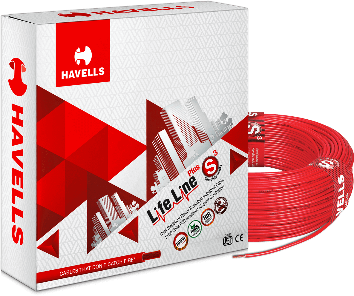 Life Line Plus S3 Hrfr Cables - Havells Cables Clipart (1200x1140), Png Download