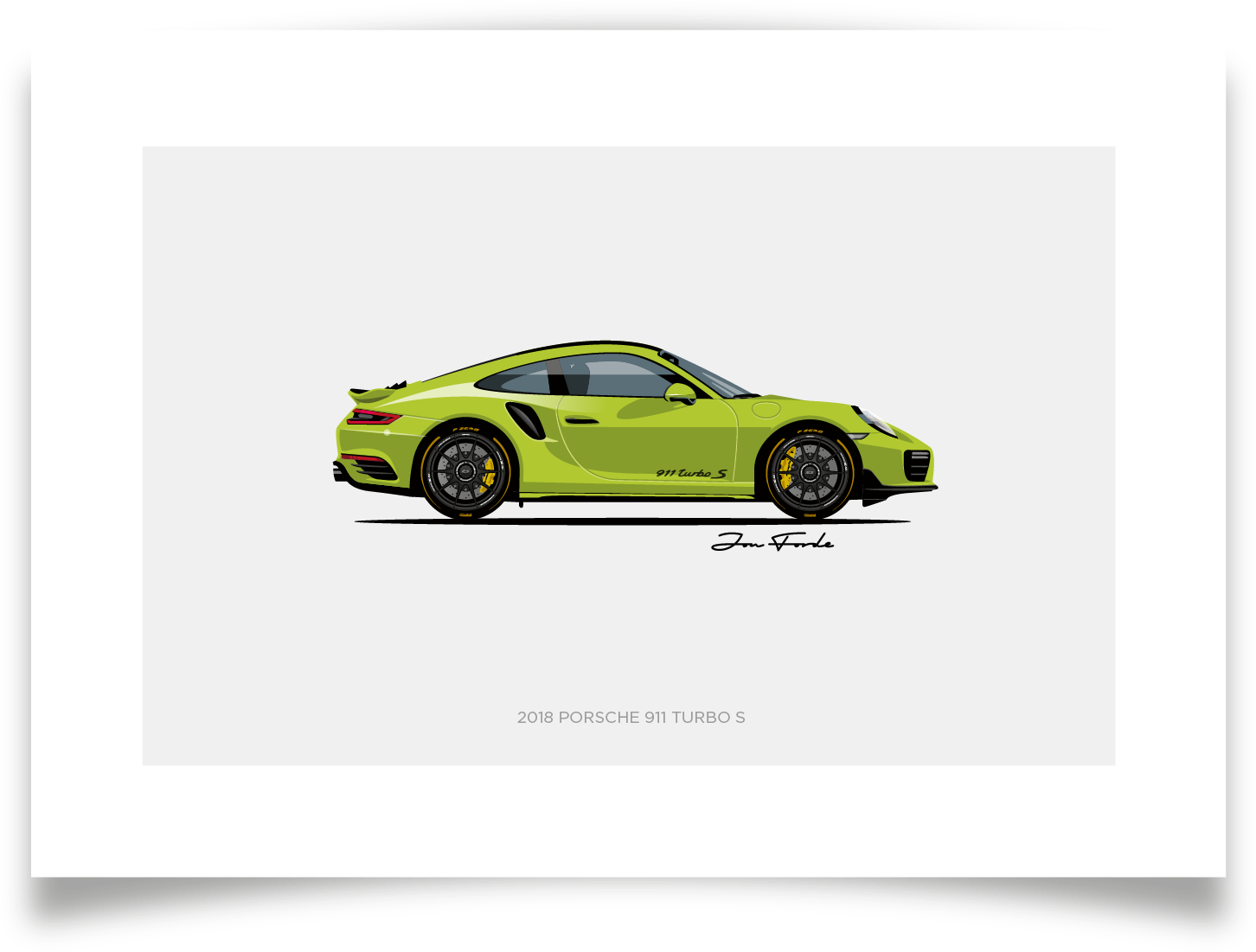 Steve 911 Print 01 - Supercar Clipart (1636x1635), Png Download