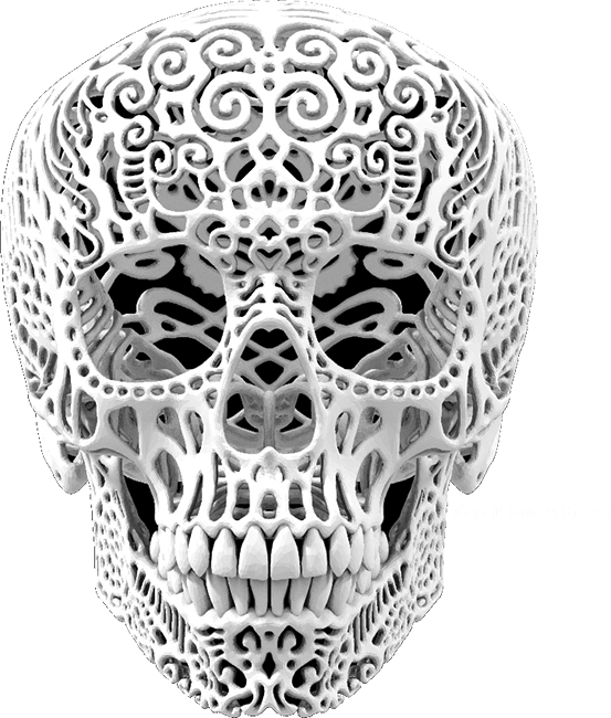 Totenkopf - Impression 3d Tete De Mort Clipart (553x650), Png Download