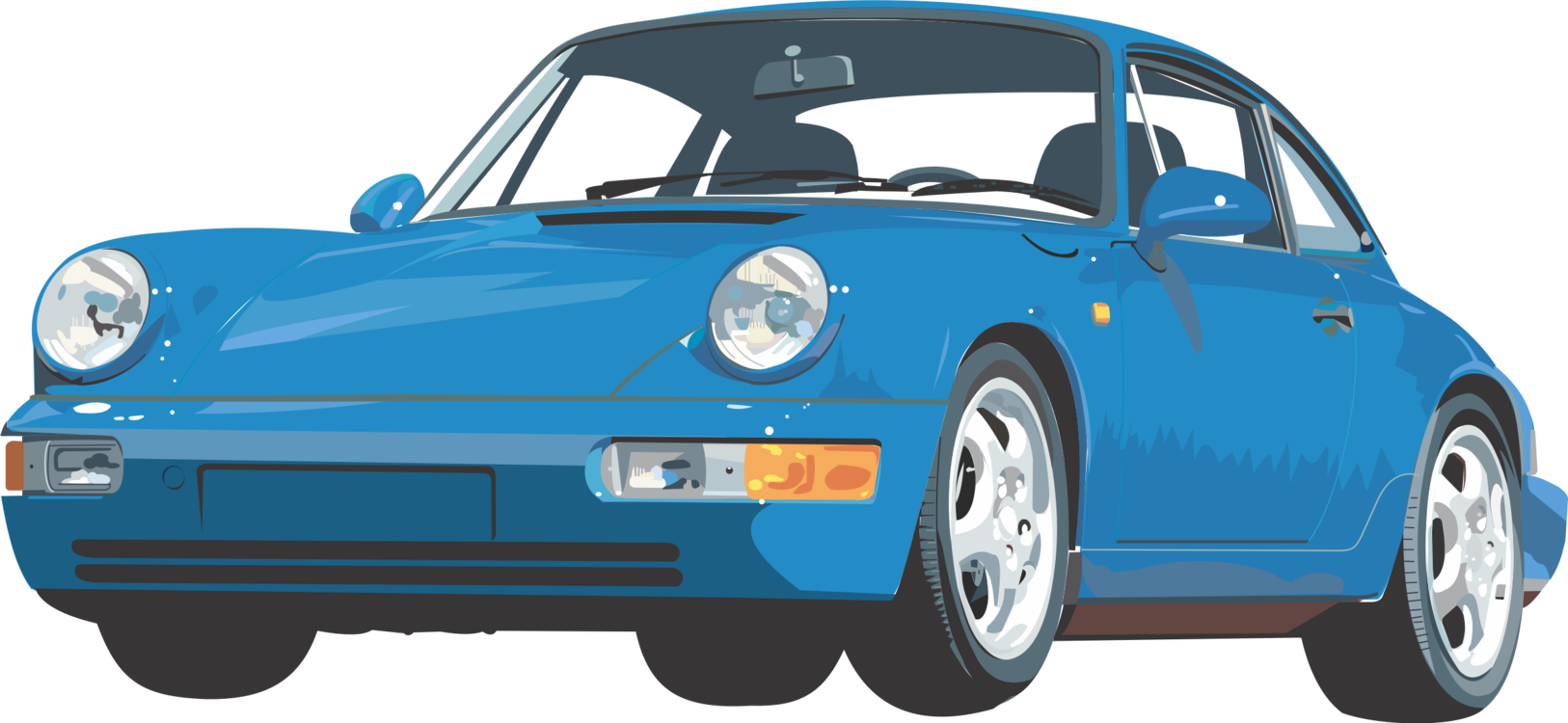 Porsche 911 Car Ruf Ctr Porsche - Sports Car Clipart (1626x750), Png Download
