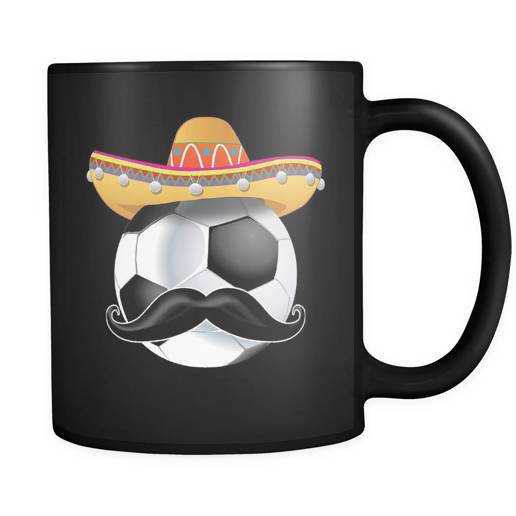 Funny Soccer Ball Mustache Mexican Sport - Earth Day Coffee Mugs Clipart (1024x1024), Png Download