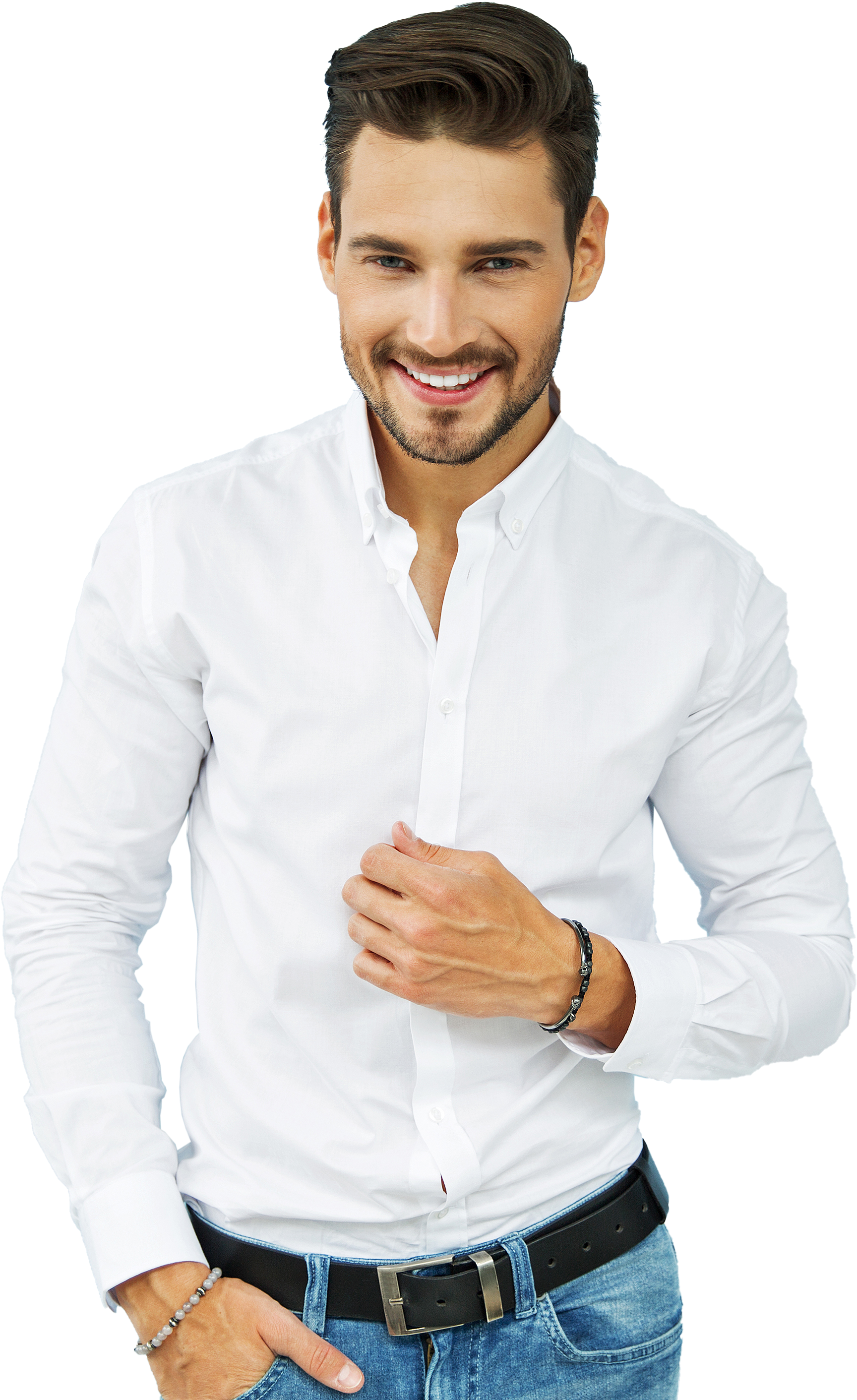 Herren T-shirt Mit Totenkopf - Male Shirt Model Clipart (1793x2840), Png Download