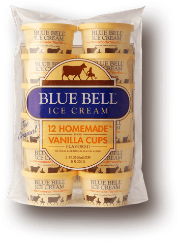 Homemade™ Vanilla Cups - Blue Bell Ice Cream Little Cups Clipart (624x494), Png Download
