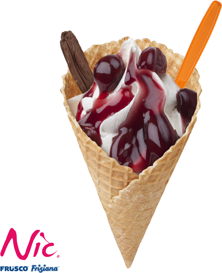 Super Cone Cherry Png-545kb - Super Cone Ice Cream Clipart (1000x1000), Png Download