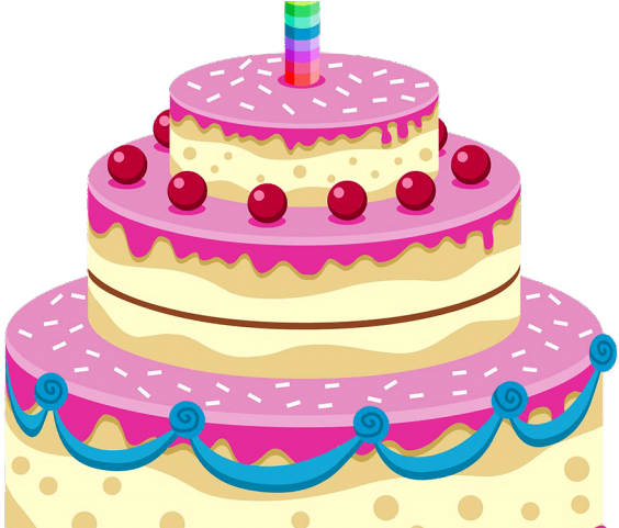 Cartoon Cake - Happy Birthday Cake Sticker Clipart (640x480), Png Download