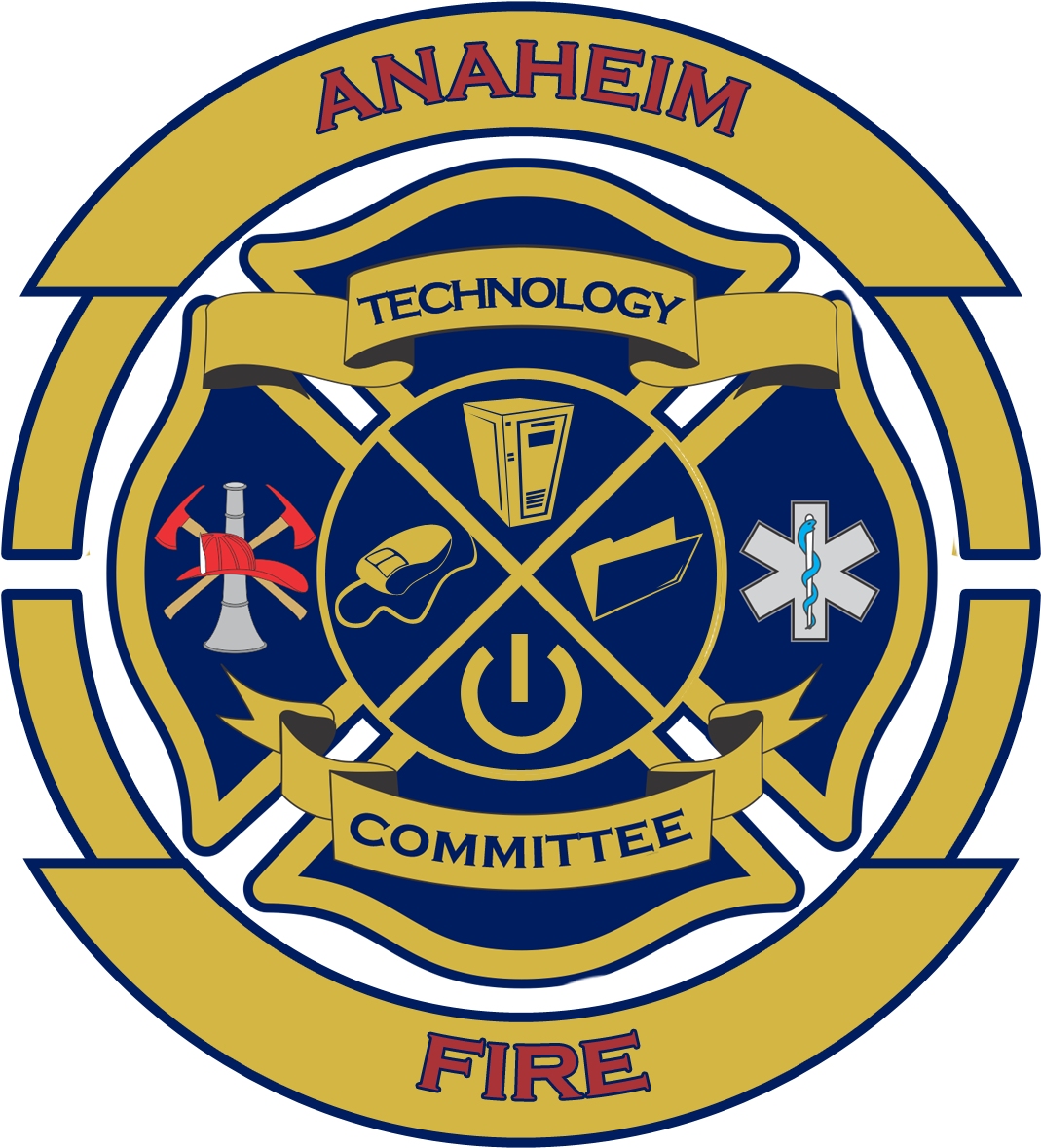 Another Version Of The Fire Department Technology Logo - Emblem Clipart (1069x1179), Png Download