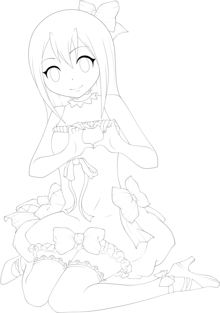 Wendy Marvell By Nalulivesforever - Line Art Clipart (746x1070), Png Download