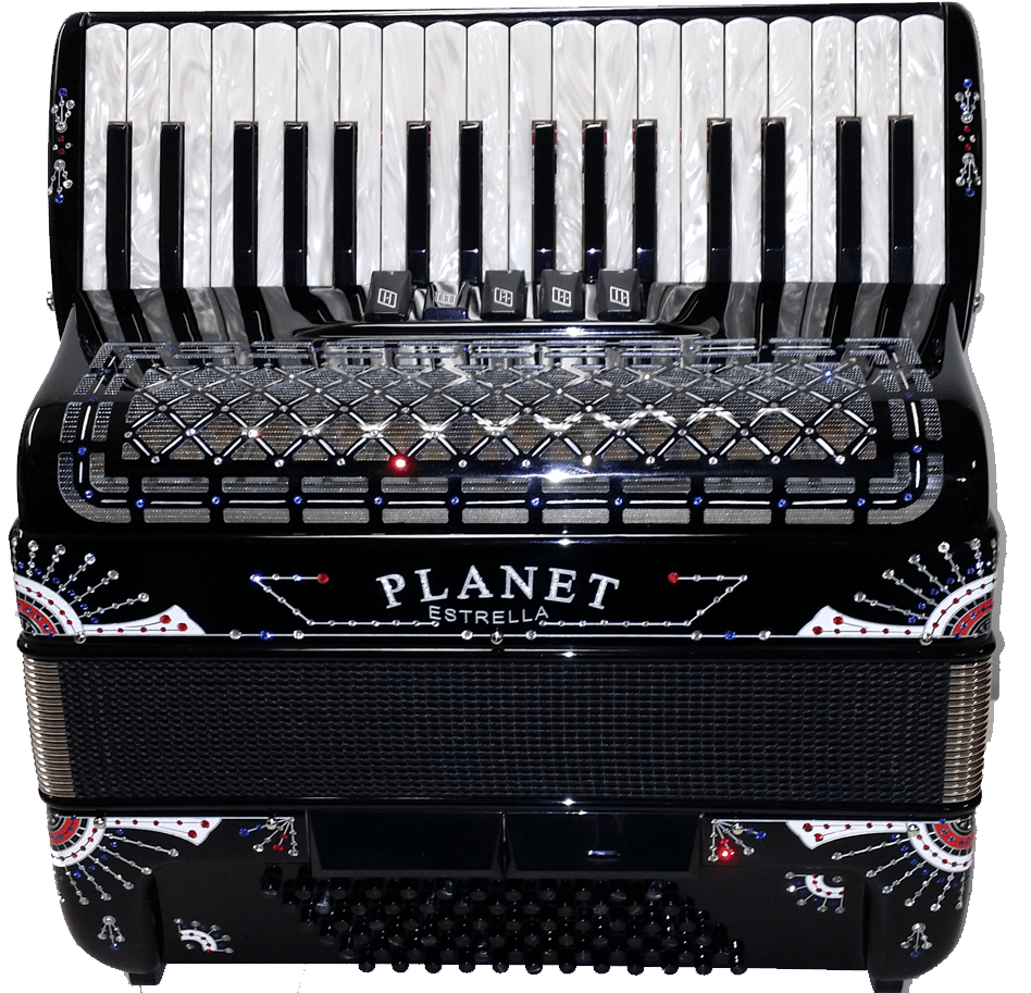 Planet Estrella 72 Bass Rhinestones - Accordion Clipart (1008x1008), Png Download