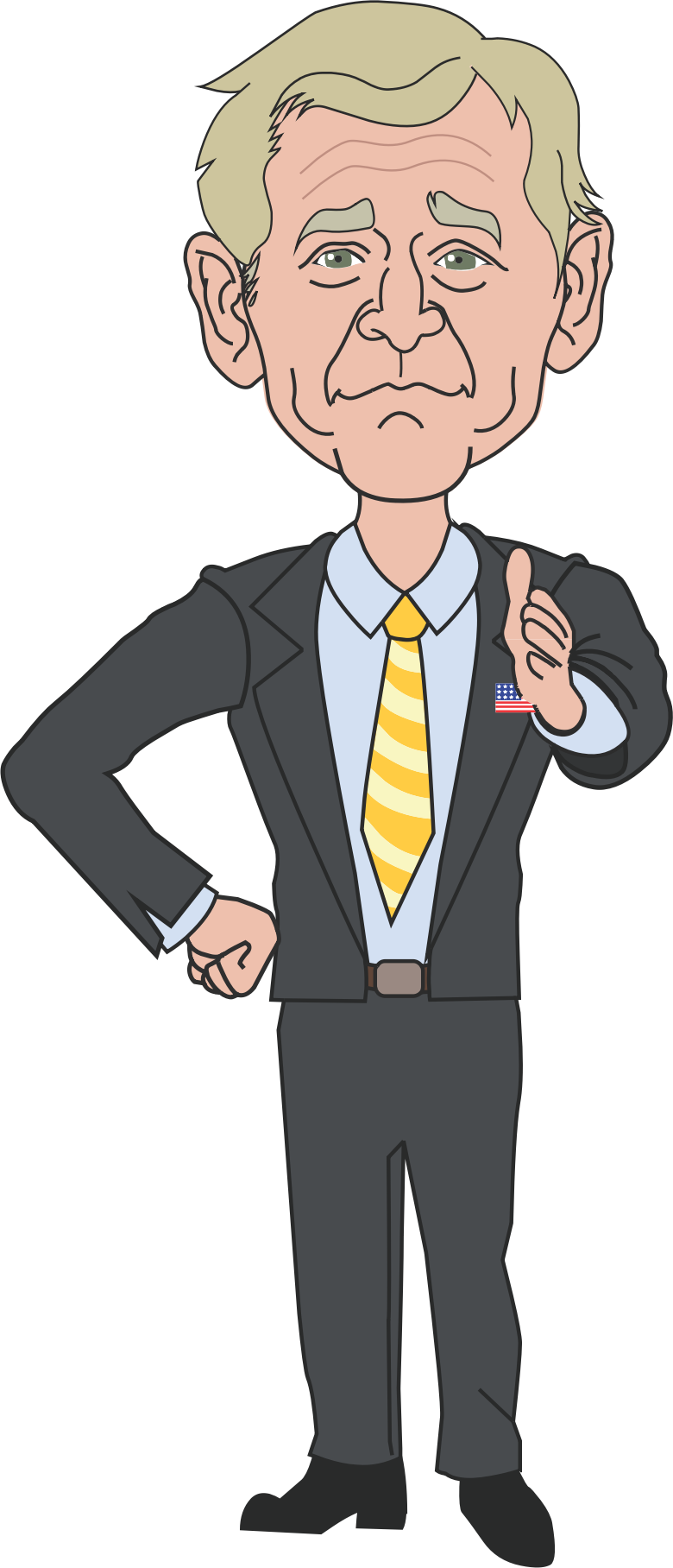 George - George W Bush Animated Clipart (780x1816), Png Download
