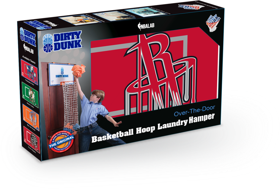 Houston Rockets Dirty Dunk Basketball Hoop Laundry - Box Clipart (1024x642), Png Download