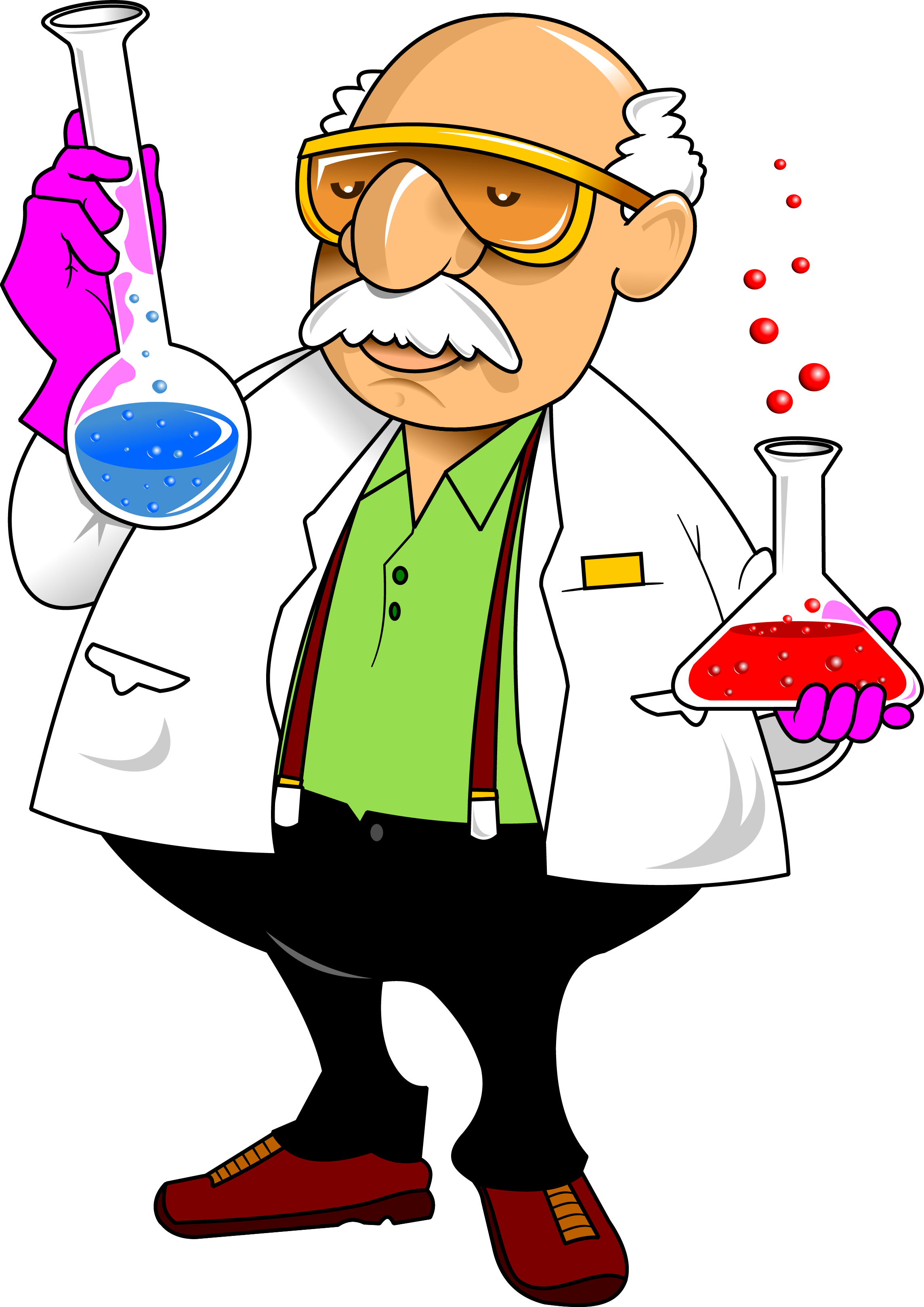 Laboratory Chemistry Cartoon Science - Chemistry Cartoon Clipart (2288x3236), Png Download