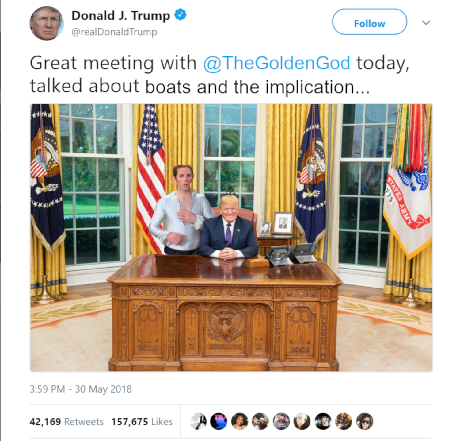 The Golden God Will Make America Great Again - Кардашьян И Трамп Clipart (4000x2500), Png Download