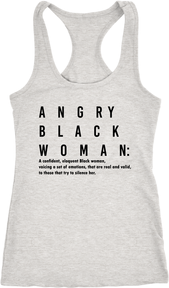Angry Black Woman Tank - T-shirt Clipart (1024x1024), Png Download