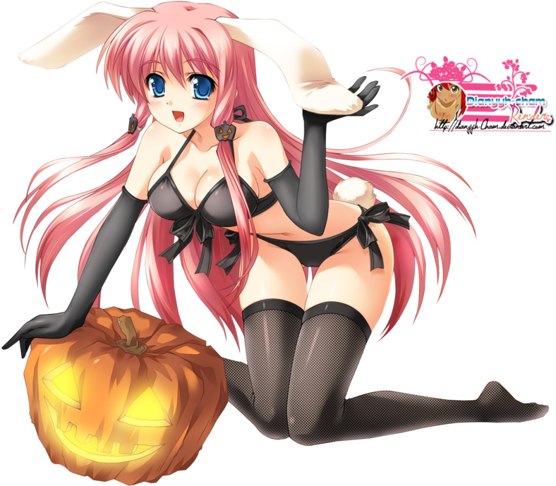 Hot Anime Girl Mangaka Halloween Ecchi Sexy Picture - Ecchi Halloween Clipart (788x689), Png Download