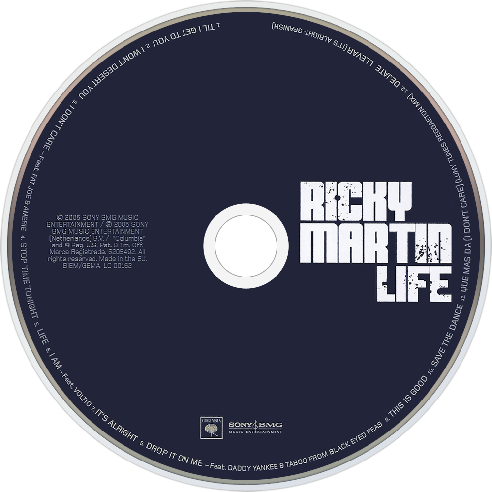 Ricky Martin Life Cd Disc Image - Duffy Rockferry Clipart (1000x1000), Png Download