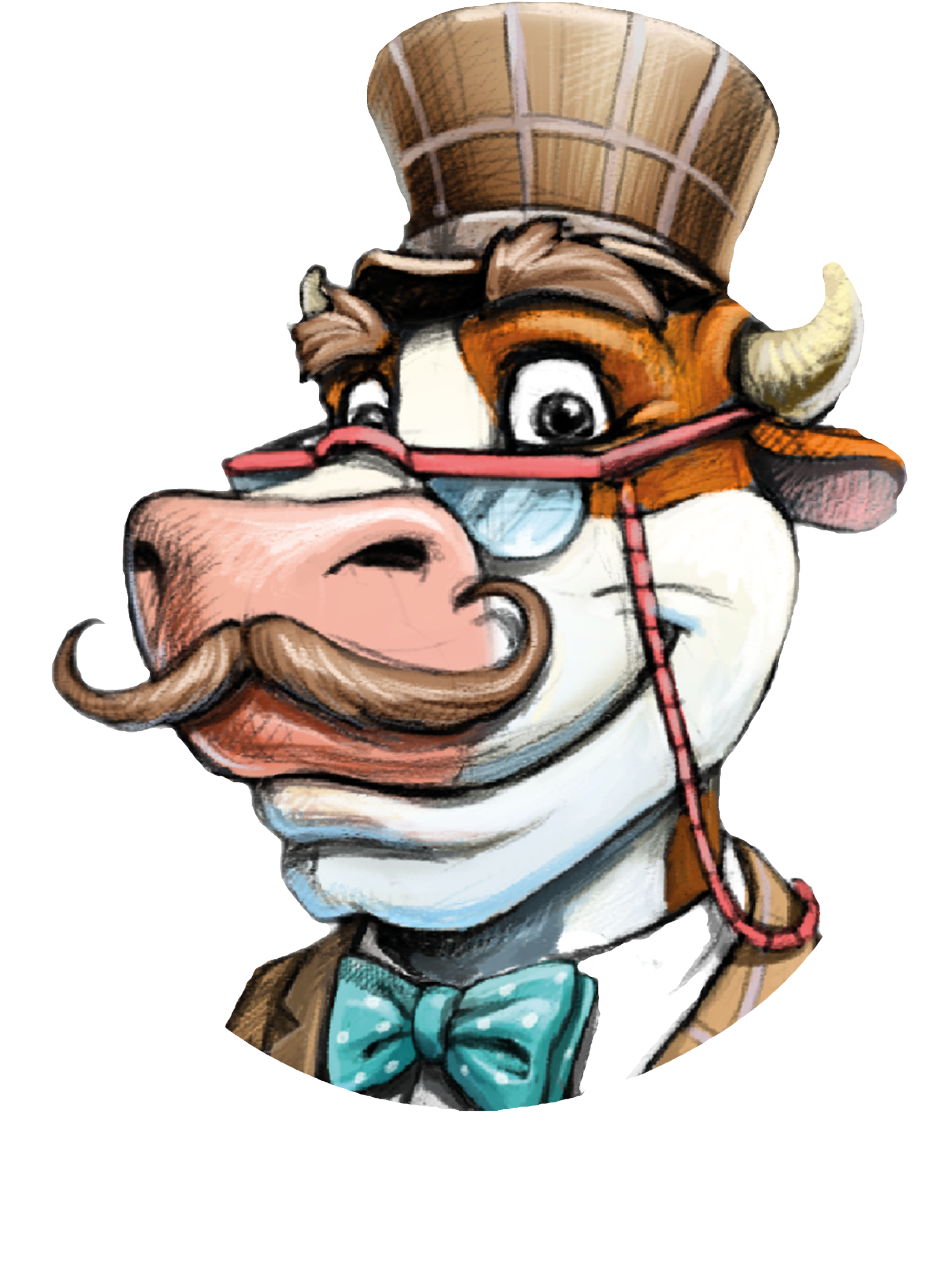 Vintage Cash Cow Clipart (1654x2126), Png Download