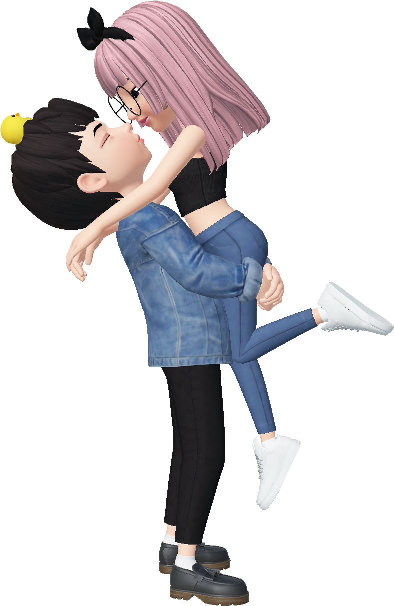 #zepeto #cute #couple #boy #girl #freetoedit - Zepeto Boy And Girl Clipart (1024x1365), Png Download
