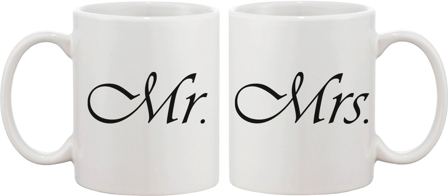 Cute Mr And Mrs Couple Mugs - Beaute Mori Clipart (1518x665), Png Download