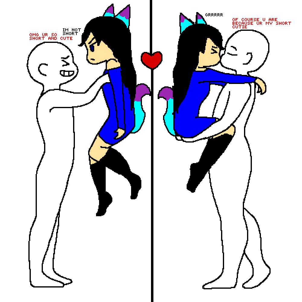 Cute Couple Collab - Cartoon Clipart (1000x1000), Png Download