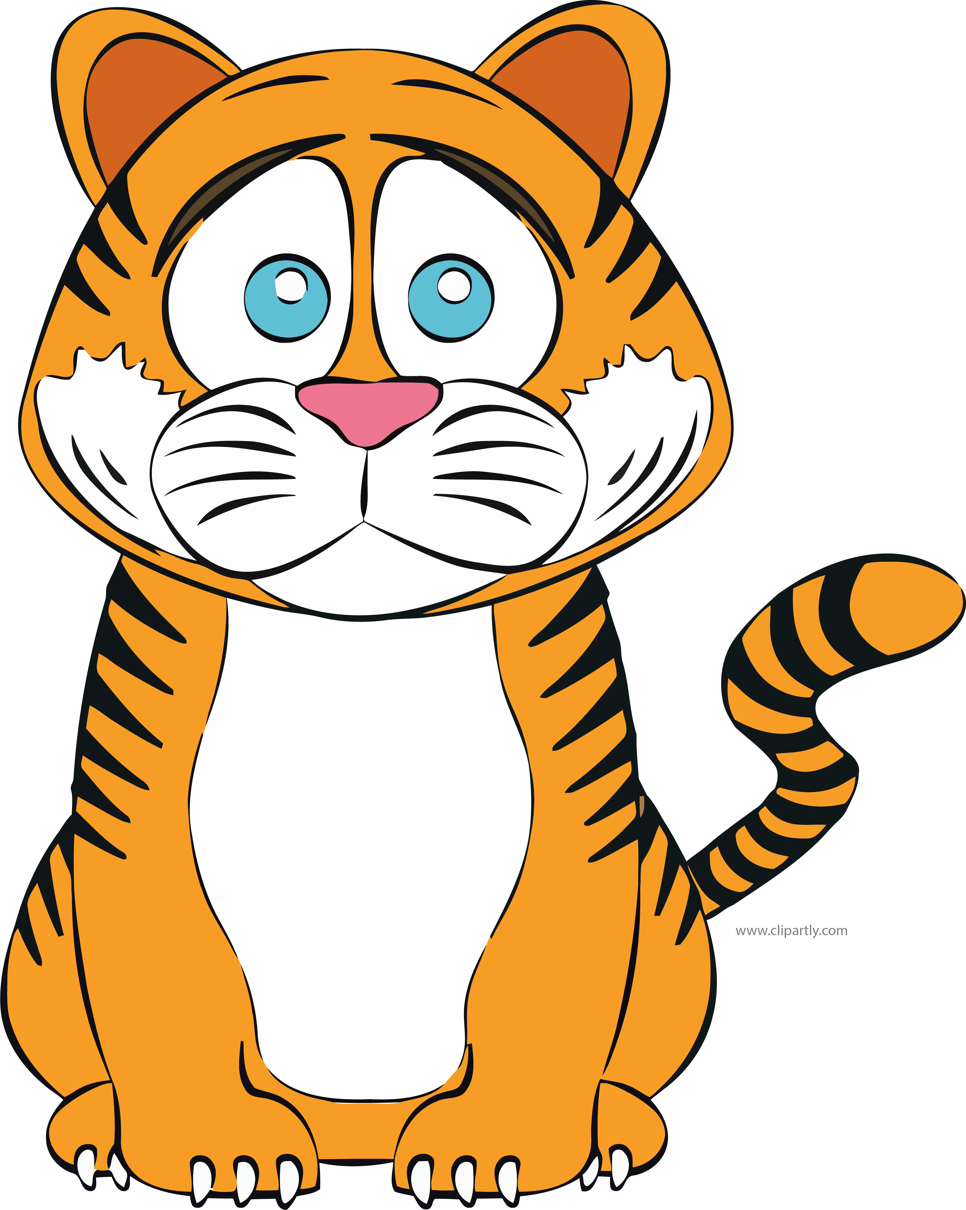 Waiting Tiger Cartoon Clipart Png - Mom I Miss You A Lot Transparent Png (3327x4169), Png Download