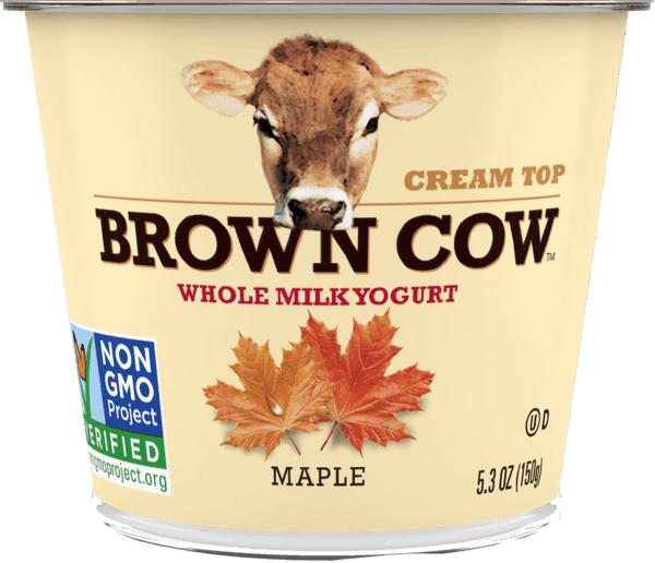 Brown Cow Cream Top Small Cup Yogurt Offer - Brown Cow Yogurt Plain Clipart (600x516), Png Download