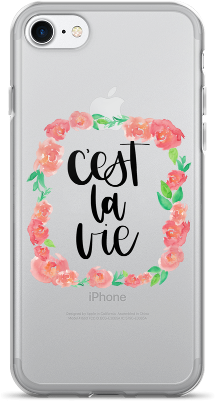 Transparent Iphone 7 Case With Design Transparent Background - Frenchie Iphone 7 Case Clipart (1000x1000), Png Download
