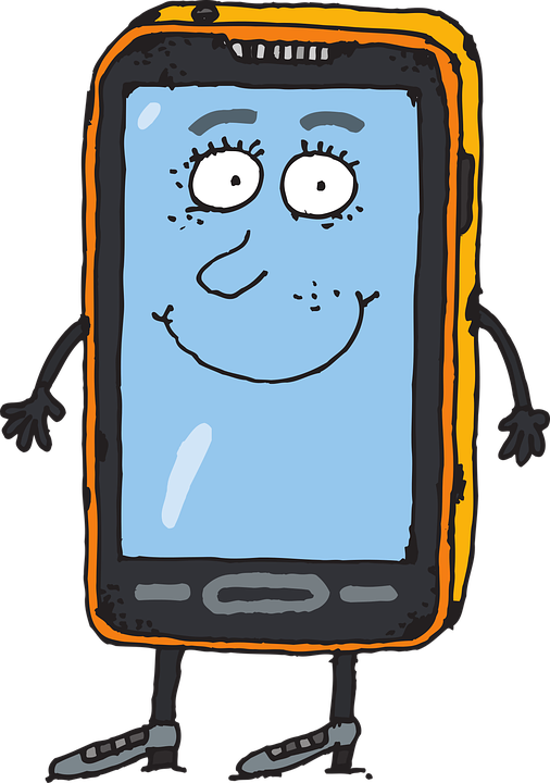 Smartphone Phone Mobile Iphone Digital Screen Clipart (506x720), Png Download