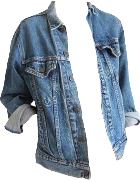 #denim #jacket #denimjacket #blue #vintage #fashion - Aesthetic Jacket Png Clipart (478x615), Png Download