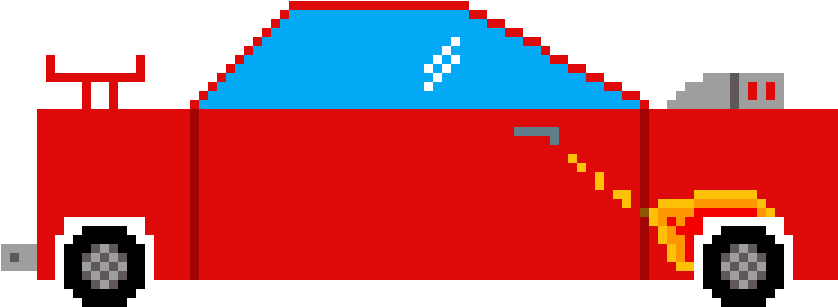 Fire Pixel Car Clipart (1125x675), Png Download