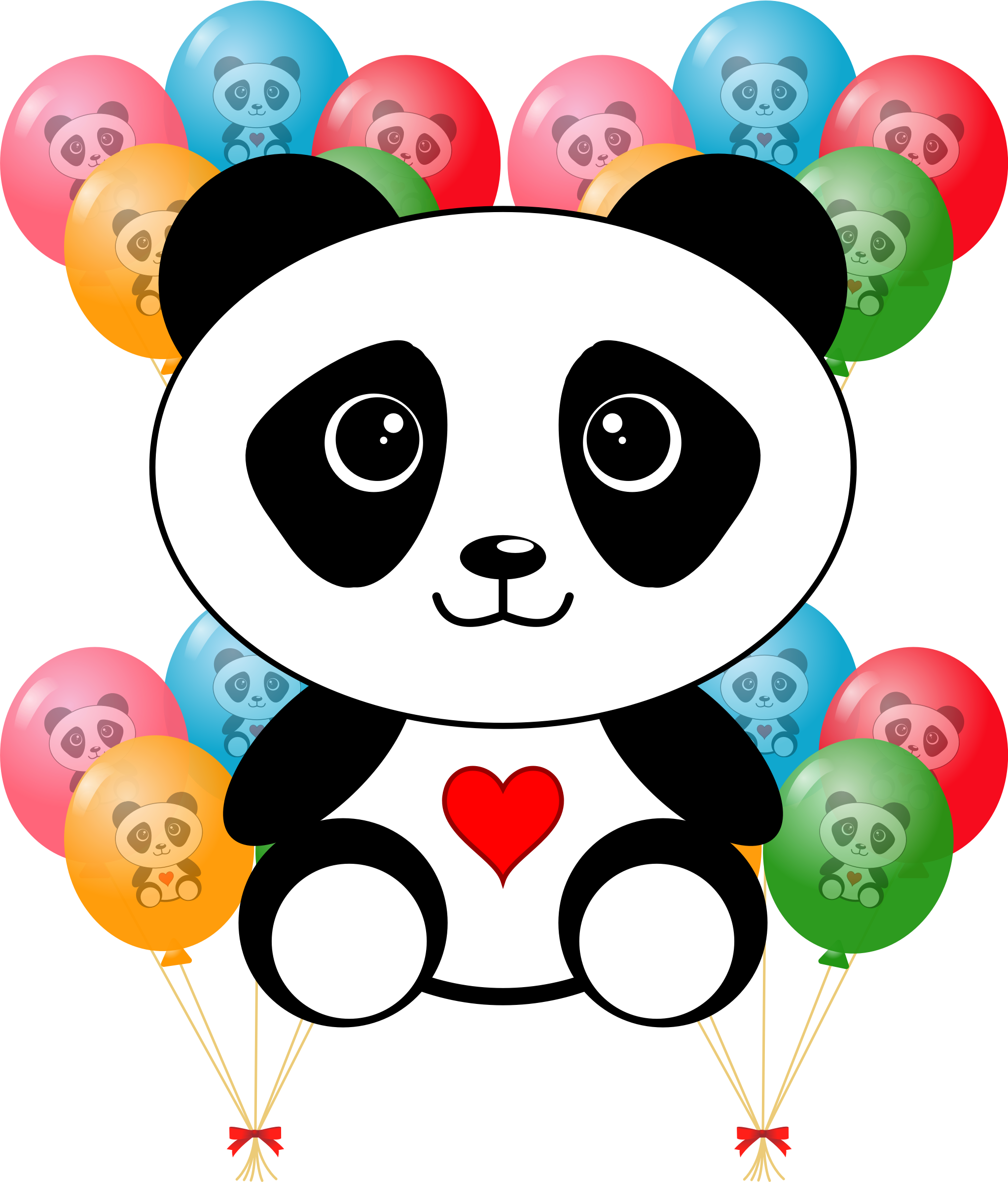 Clipart Toys Word - Cute Cartoon Panda - Png Download (2044x2396), Png Download