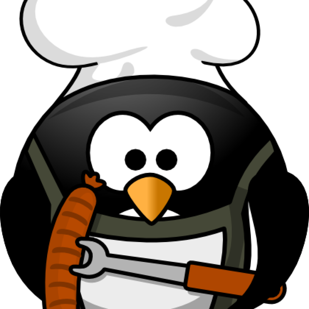 Banner Black And White Download Bbq Thanksgiving Hatenylo - Bbq Penguin Clipart (1024x1024), Png Download