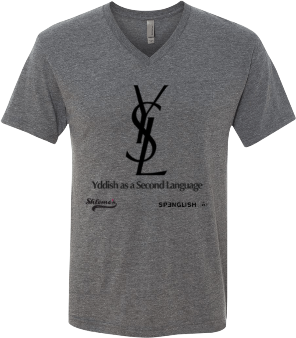 Ysl Yddish As A Second Language Unisex Next Level Men's - Active Shirt Clipart (1004x1145), Png Download