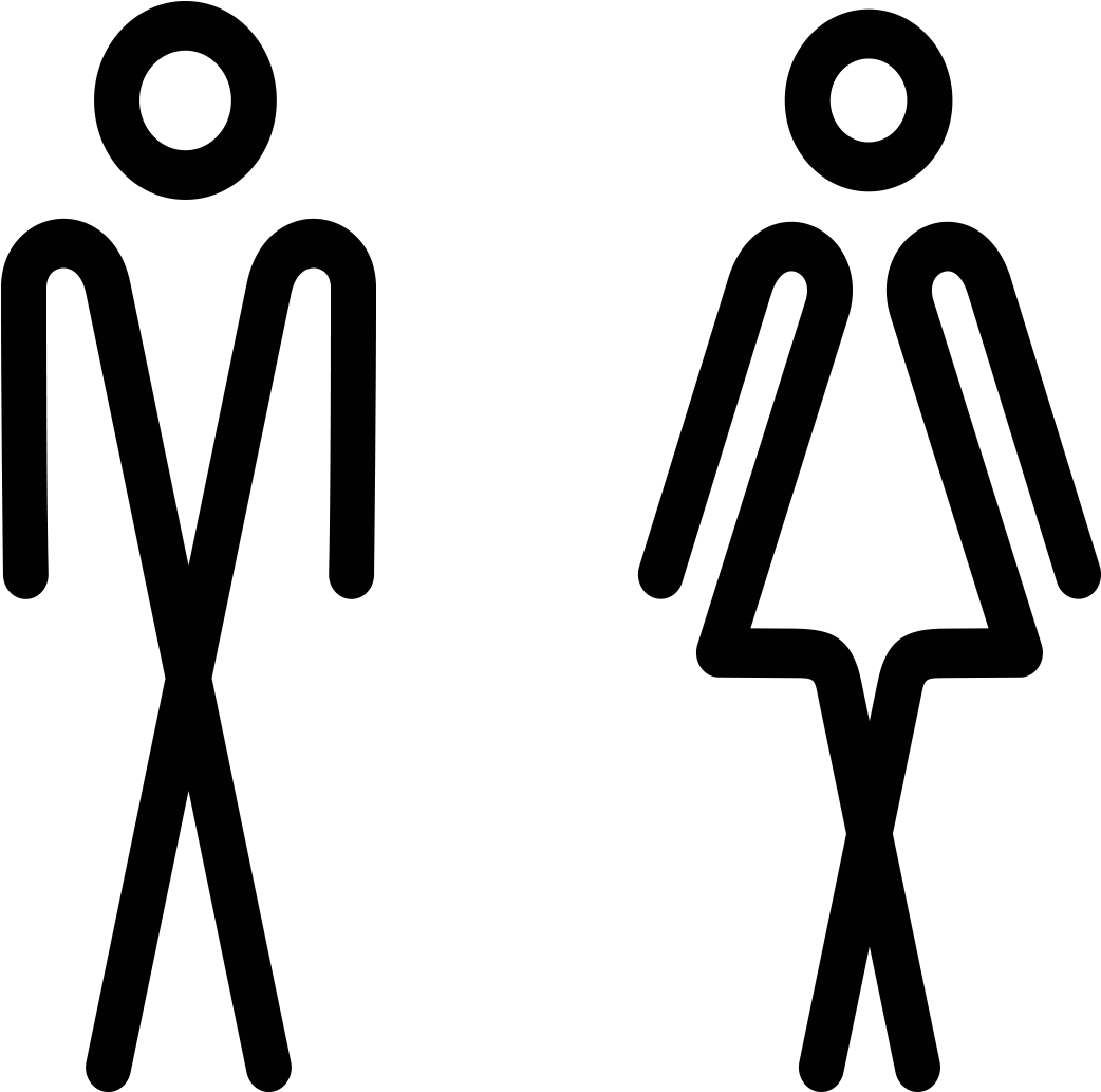 Sticker Porte Toilettes Homme Et Femme Ambiance Sticker - Wc Symbol Clipart (1200x1200), Png Download
