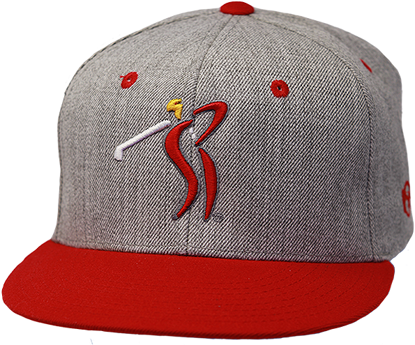 High Crown Heather Gray & Red Baseball Cap - Baseball Cap Clipart (600x600), Png Download