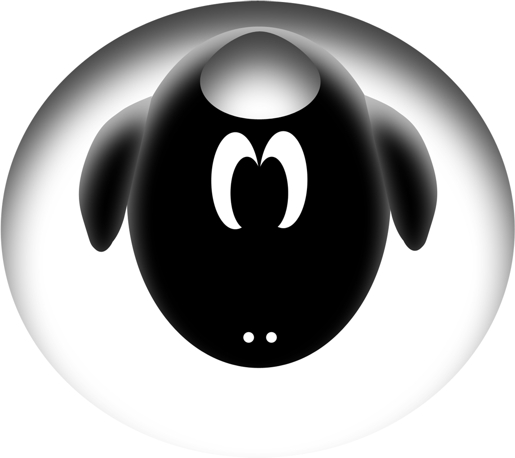 Albino Black Sheep Logo Clipart (1024x1024), Png Download