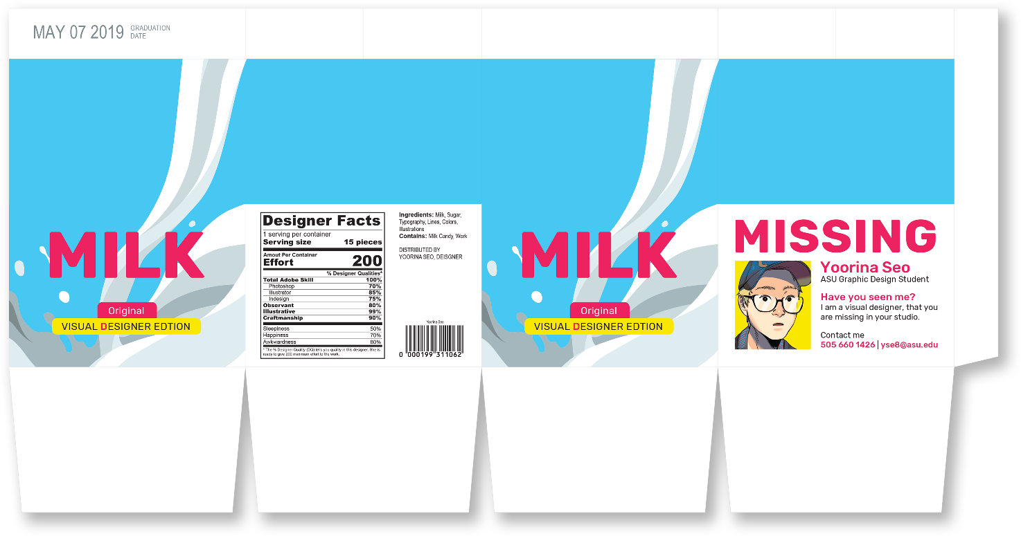 I Put My Personal Information On The Milk Carton To - Graphic Design Clipart (1500x1125), Png Download